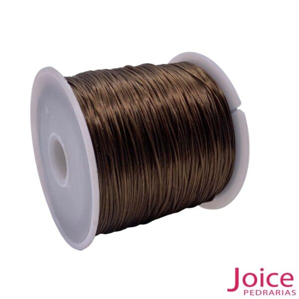 Fio Elástico de Silicone P/ Pulseiras 80Metros /Marrom