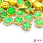 Chaton Quadrado Acrílico Com Base ABS dourado com Strass 13mm X 13mm C/1000-Unidades - Imagem 10