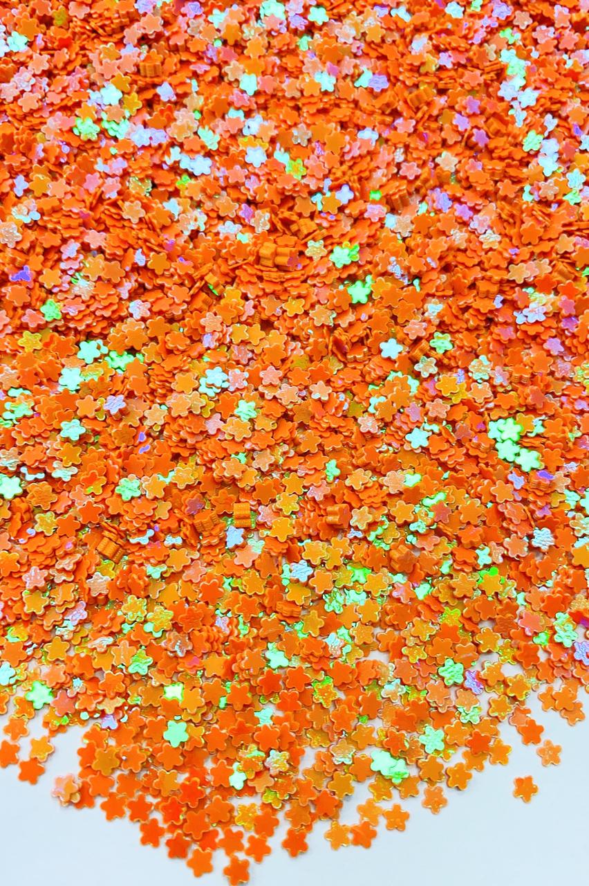 13893910776_Paete20Flor20laranja Mini Paetê Flor 3mm com 500Gramas - Imagem 9