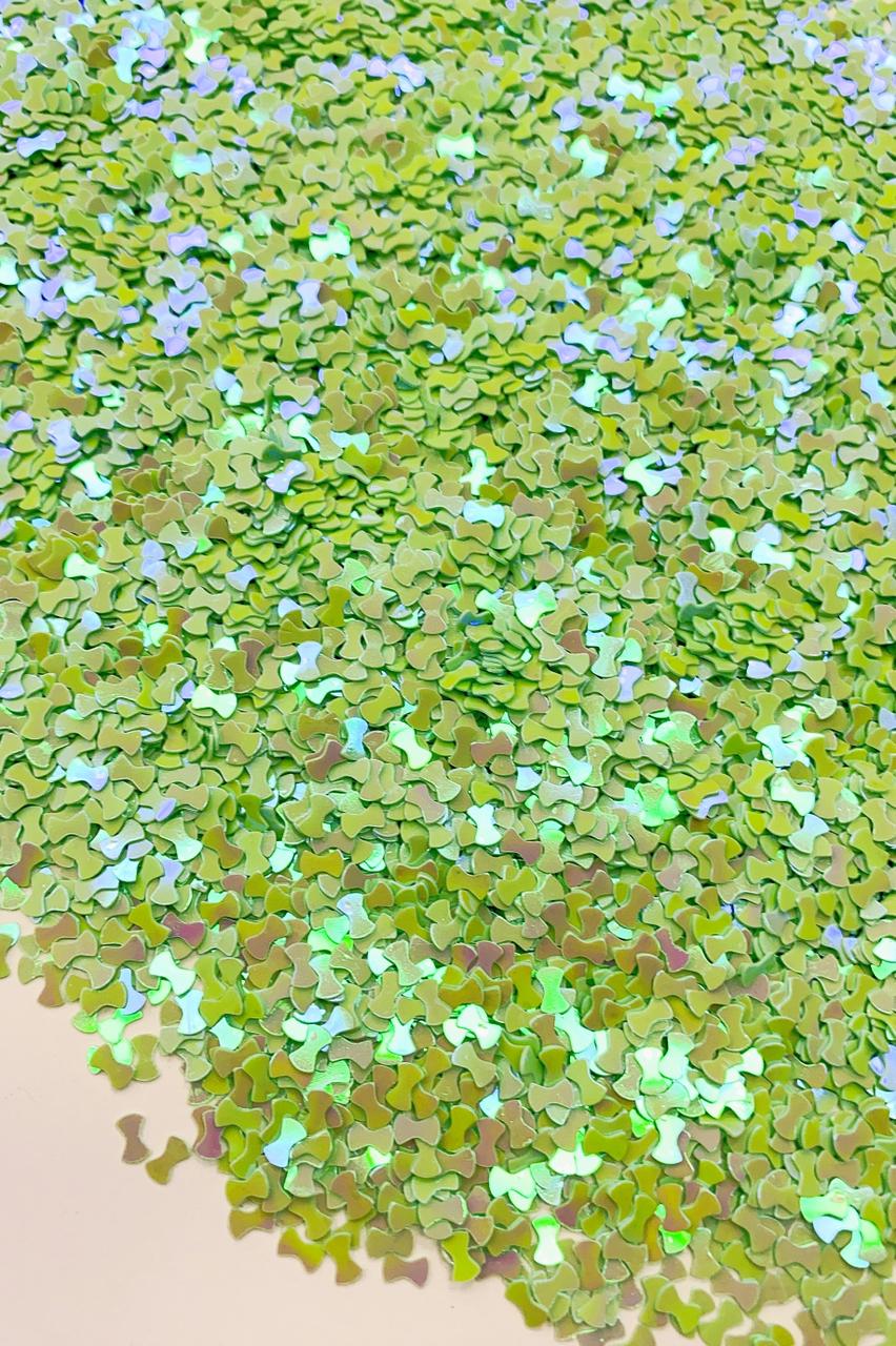 13896408613_Paete20Laco20verde Mini Paetê Laço 3mm C/100Gramas - Imagem 7