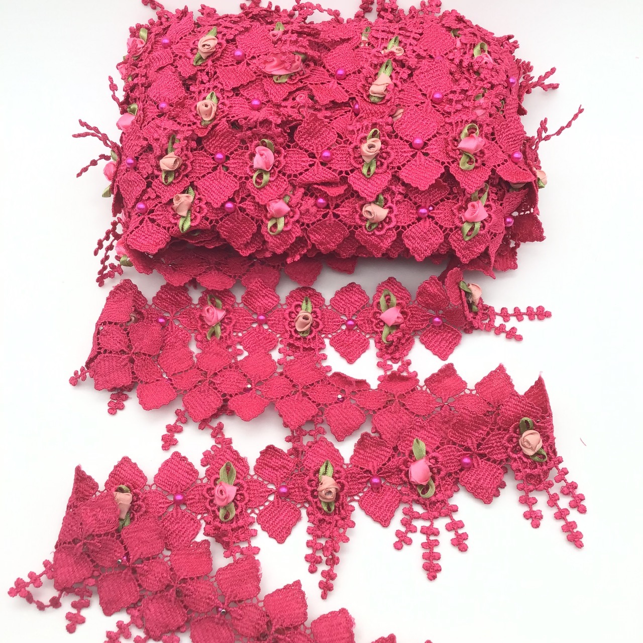 14741253182_Renda20de20Guipir20620pink-1 Renda De Guipír 8cm Com 1Metros ref:ply-6 - Imagem 18