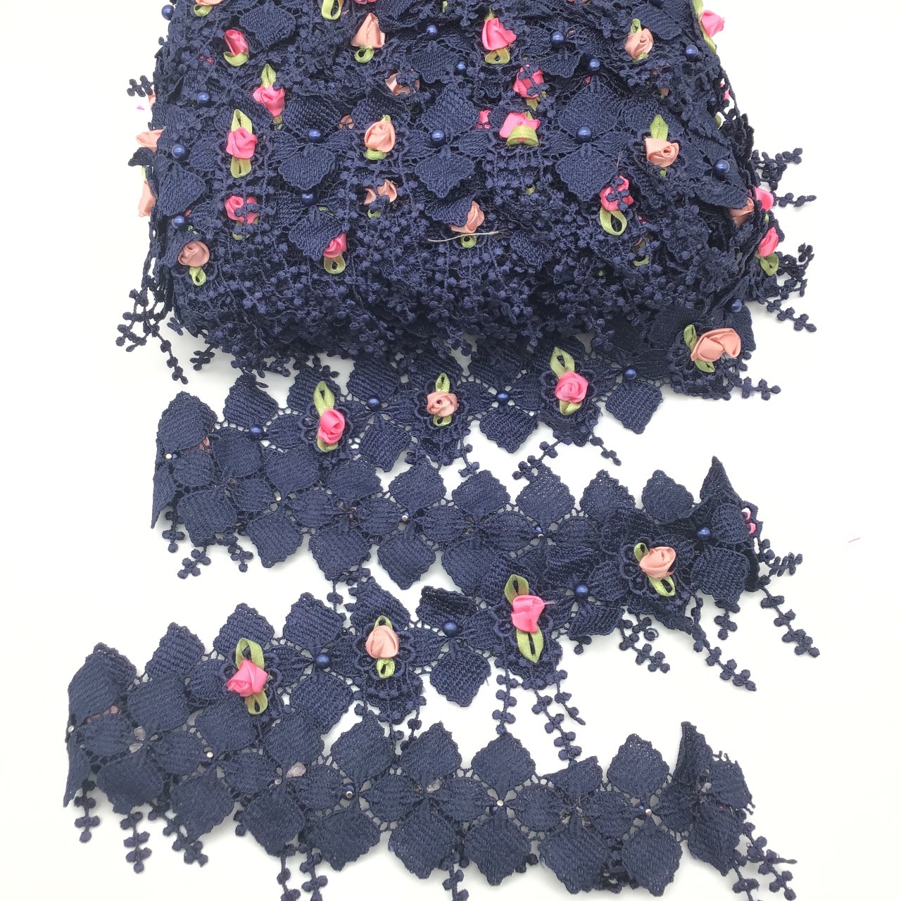 14741255603_Renda20de20Guipir20620azul20marinho-1 Renda De Guipír 8cm Com 1Metros ref:ply-6 - Imagem 15