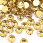 Pedra Engrampada Base Dourado Redondo 16mm C/50Unidades - Imagem 23
