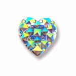 Chaton De Cascalho coracao 14mm – Resina Com 450Unidades - Imagem 17