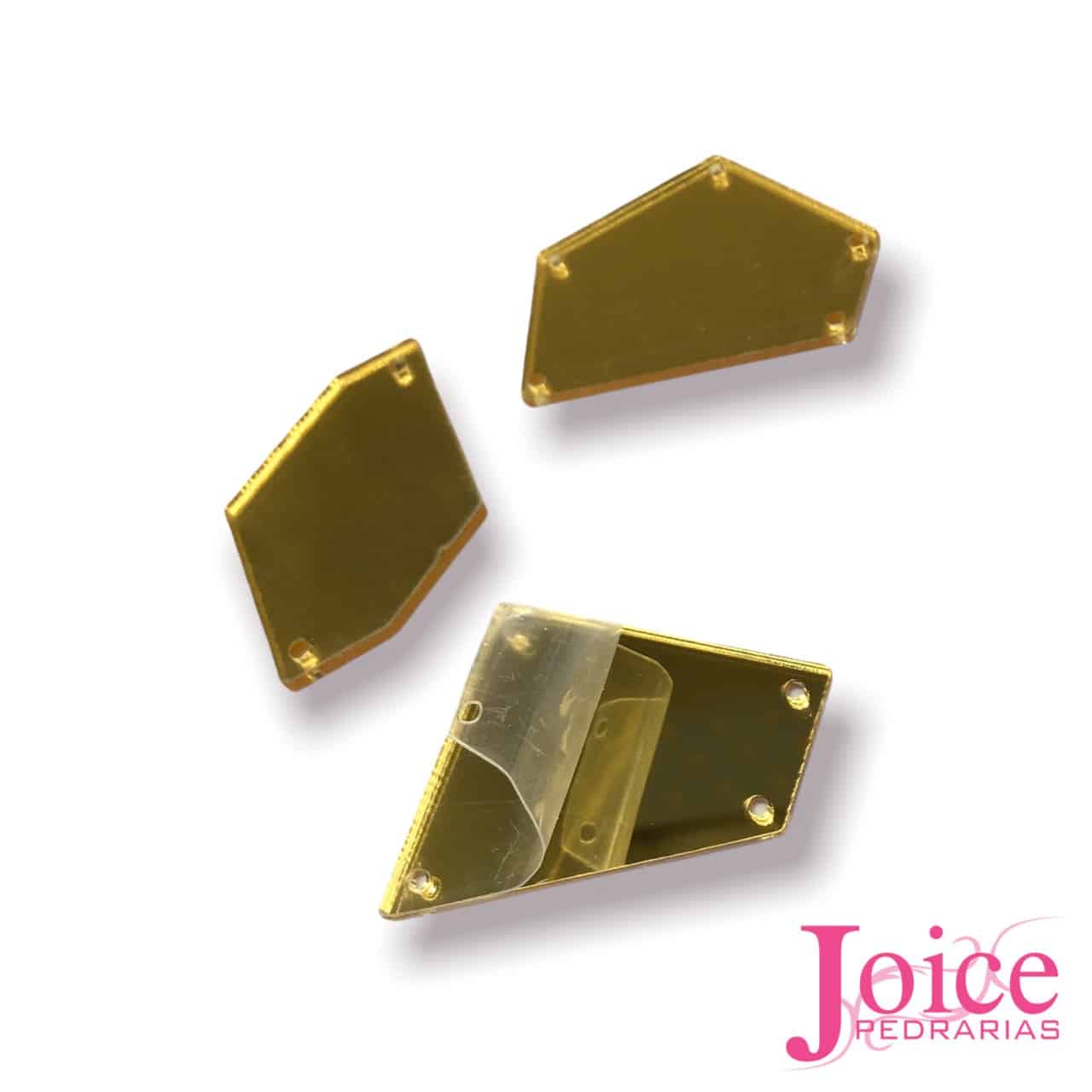 15107296972_chaton20espelho20dourado Chaton Espelho Com Furo Para Costura C/200 Unidades - Imagem 9