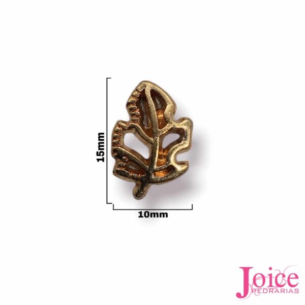 Aplique Metal Folha  Termo Colante C/50Un