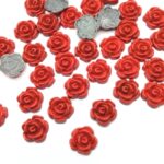 Aplique Metal rosa vermelha  Termo Colante c/50 unidades - Imagem 2