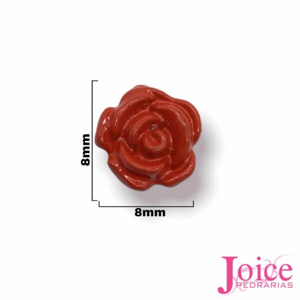 Aplique Metal rosa vermelha  Termo Colante c/50 unidades