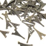 Aplique Metal Torre Eiffel Termo Colante C/50Un - Imagem 2