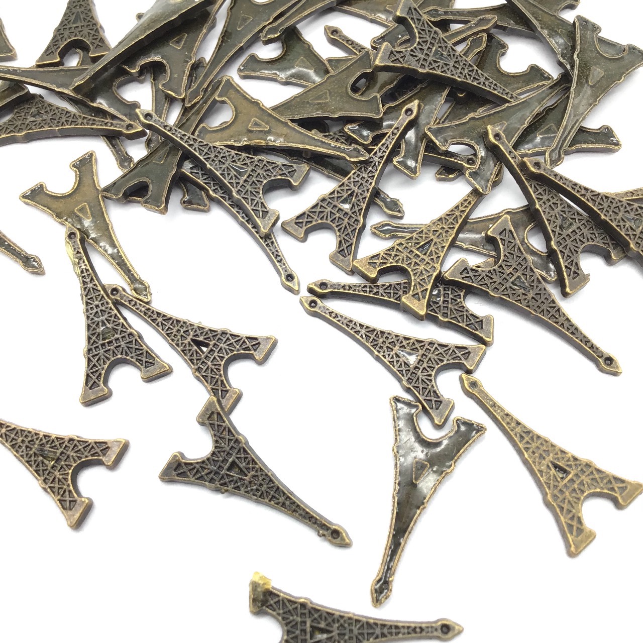 15108120338_torre20eiffel Aplique Metal Torre Eiffel Termo Colante C/50Un - Imagem 2