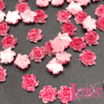 Mini Rosa 3D-5mm Resina Com Glitter C/5000 Unidades - Imagem 4
