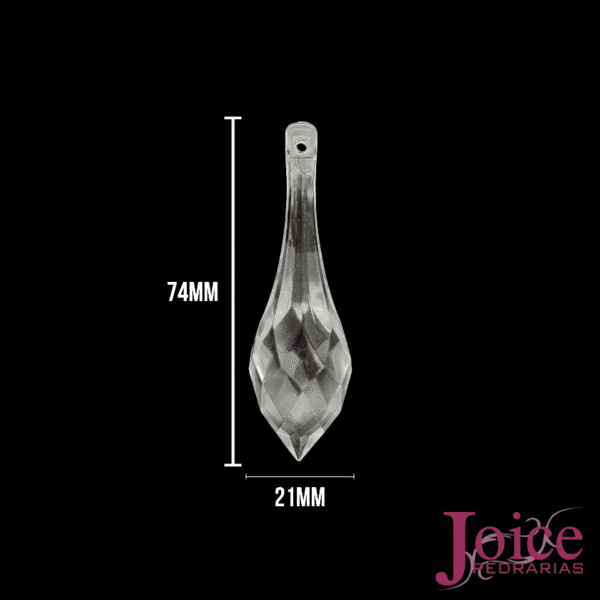 Ponteira Gota Em Acrílico Para Lustres 74mm x 21mm c/500gramas