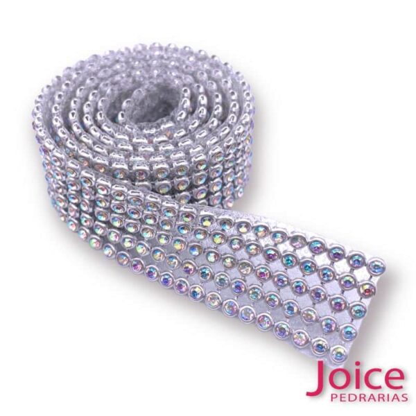 Manta Strass Termocolante 18mm X 45mm com 5 Filas de Strass