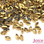 Olho de Gato Navete  3mm X 6mm Com Base Metal Dourado Termocolante C/5000Unidades - Imagem 8