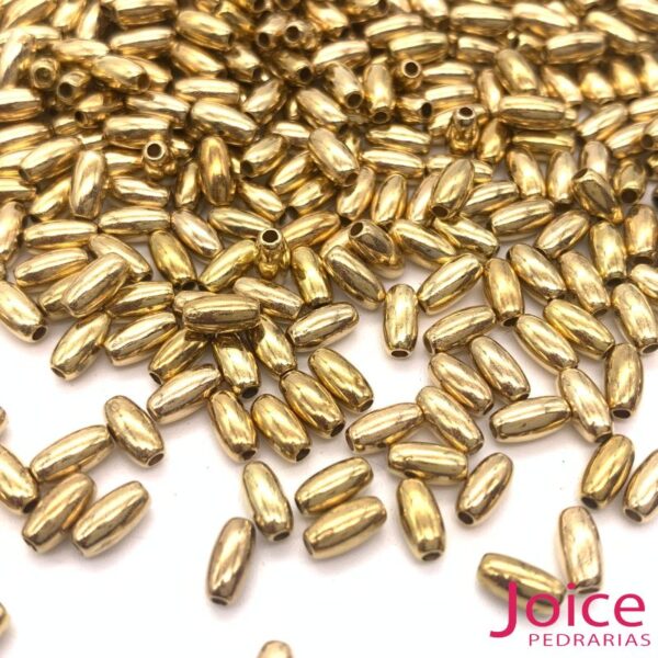 Perola De Arroz Com Furo Passante 3mm X 6mm C/500Gramas