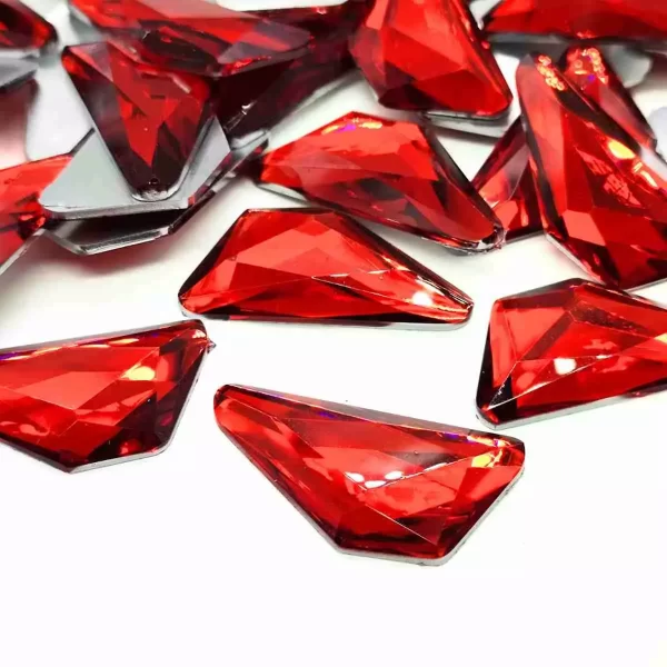 Chaton De Resina Assimetríco Com Base Reta  17,5mm x 35mm C/100-Unidades