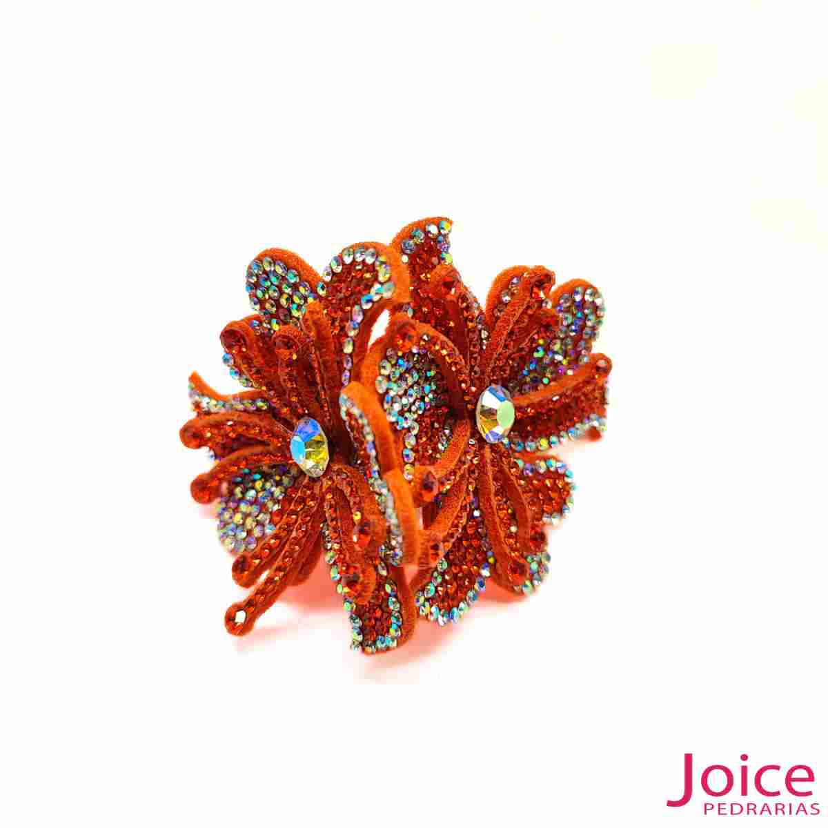 15288804863_laranja-2-1 Aplique Flor Com Strass De Cristal 55mm C/10-Unidades Ref:20-315 - Imagem 7