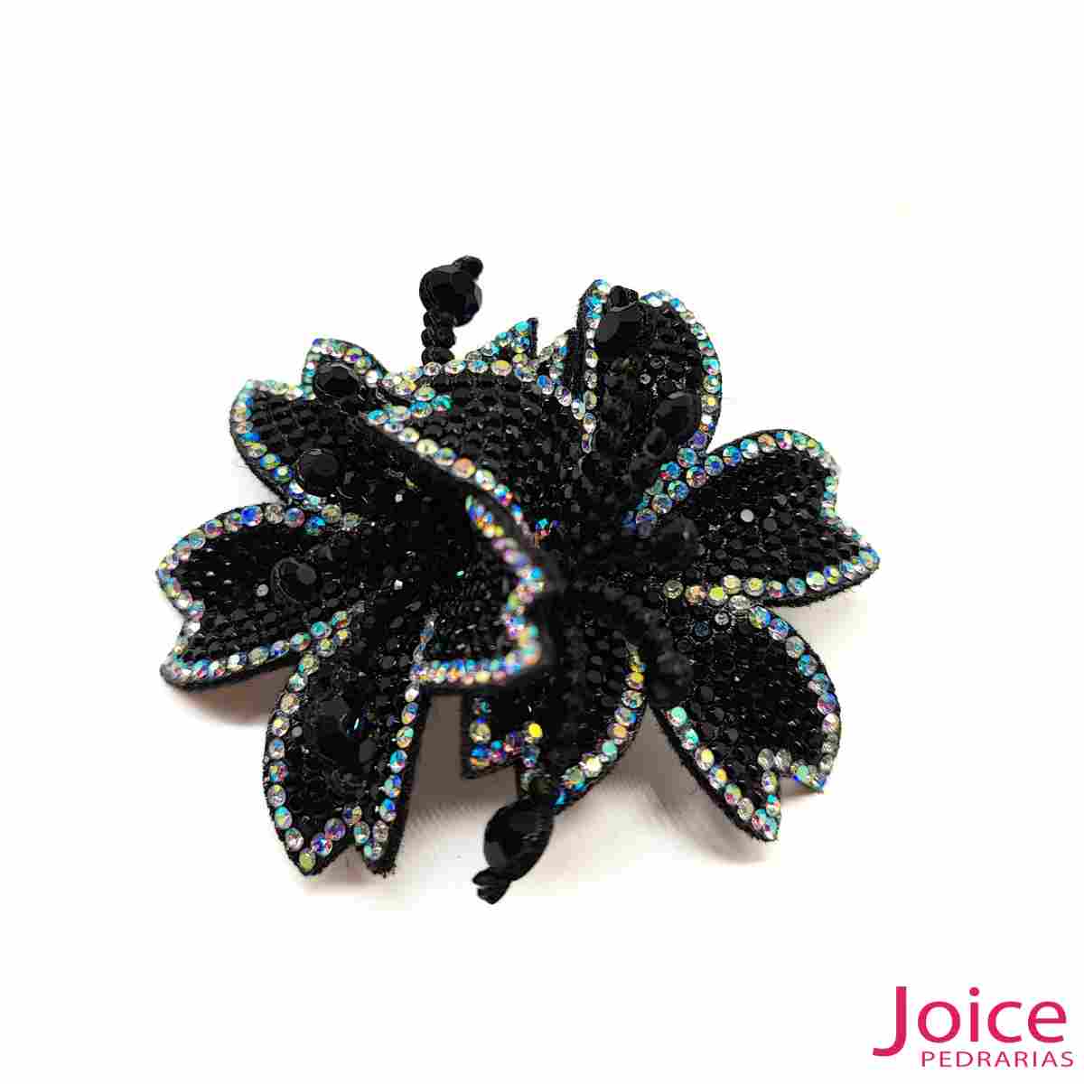 15288856800_preto-1 Aplique Flor Com Strass De Cristal 65mm C/10-Unidades Ref:20-316 - Imagem 17