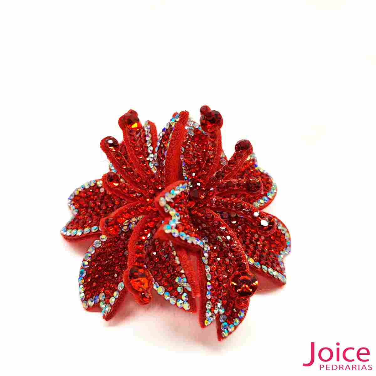 15288856856_vermelho Aplique Flor Com Strass De Cristal 65mm C/10-Unidades Ref:20-316 - Imagem 9