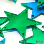 Chaton Espelho Estrela Com  Furo Para Costura 25mm C/200 Unidades - Imagem 2