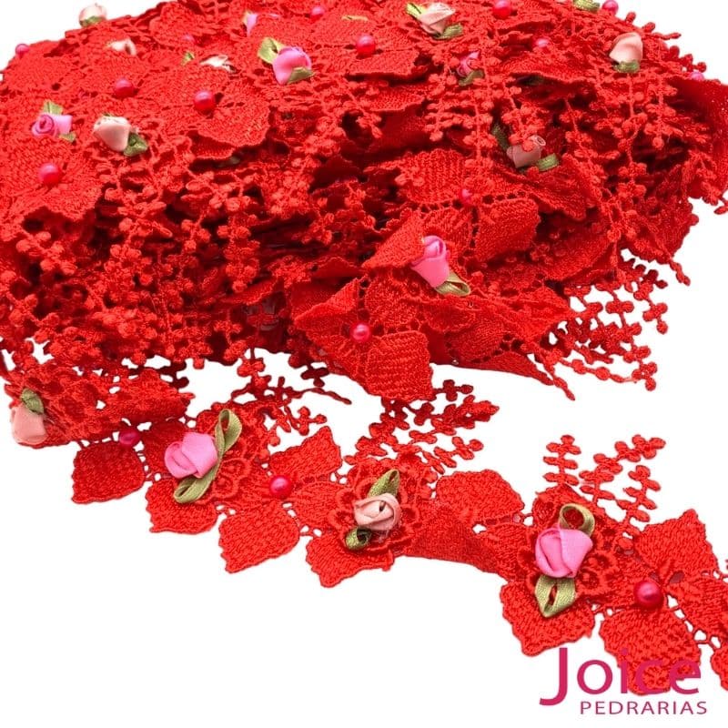 2-2 Renda De Guipír 8cm Com 1Metros ref:ply-6 - Imagem 3