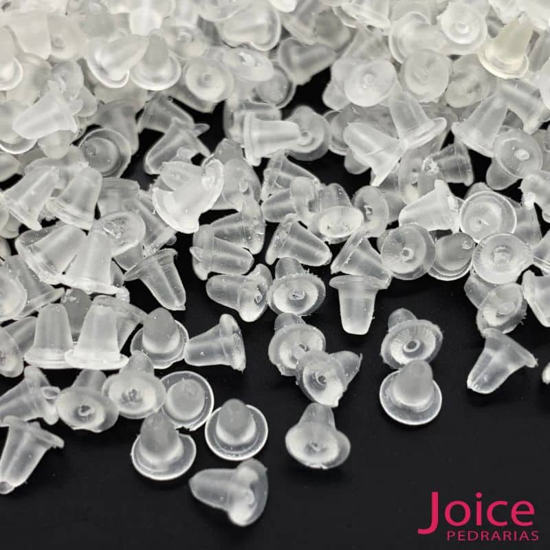 xr:d:DAFaFBjJwVA:352,j:46937977956,t:23051113 Tarraxa De Silicone 5mm Para Brincos c/100pçs - Imagem 1