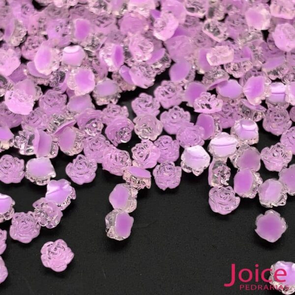 Mini Rosa 3D Neon Resina 3mm C/5000 Unidades Brilho No Escuro