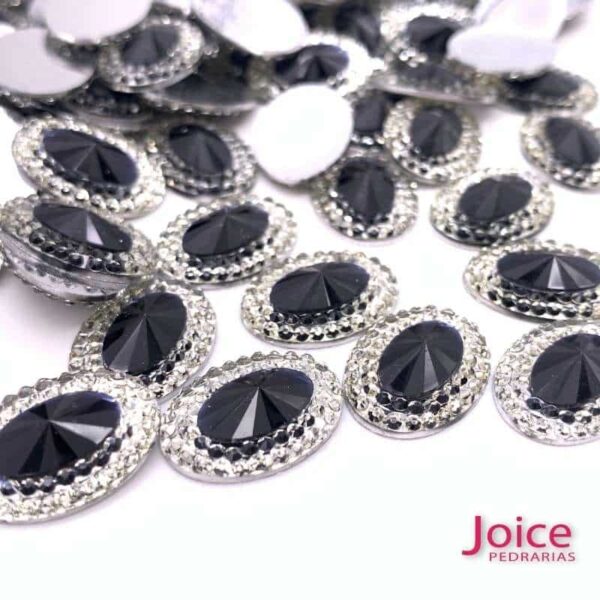 Açúcarado Oval 13mmX18mm Com Cristal Em Volta Cristal C/270Un