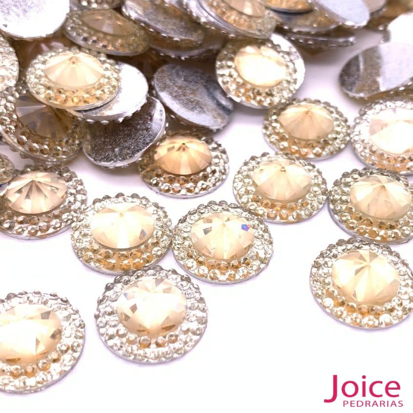 xr:d:DAFK_mcfjzY:378,j:2857956421,t:23013113 Açucarado Redondo 14mm Cristal Em Volta C/300Unidades - Imagem 1