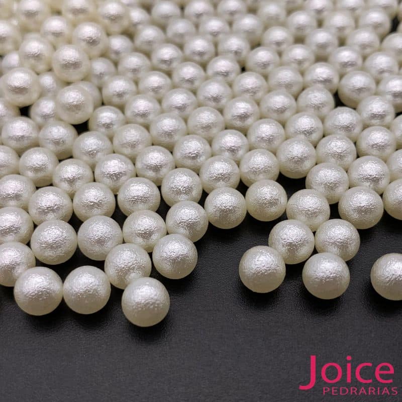 xr:d:DAFLAofDNuE:995,j:39909525642,t:22110319 Pérola Craquerado Inteiro Sem Furo 10mm Para Rebite Com 500Gramas-creme - Imagem 1