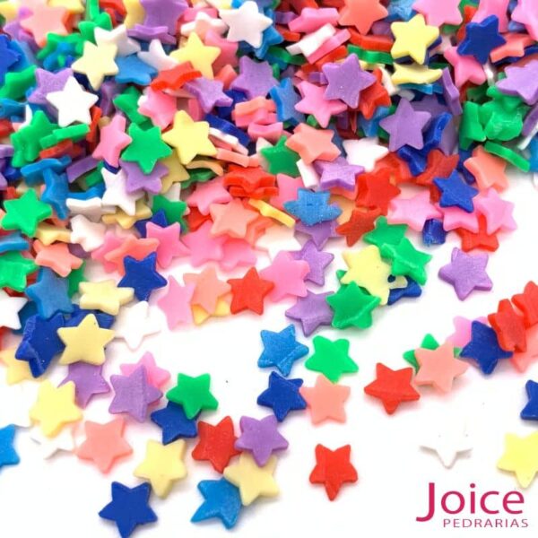 Fimo/Borracha Estrela liso 6mm