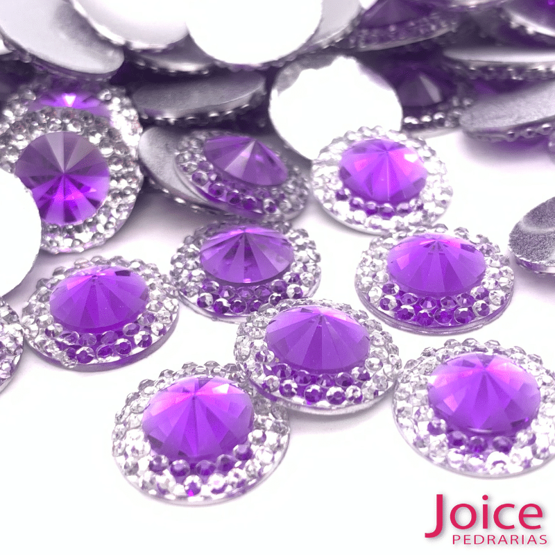 28mm-800-×-800-px-800-×-800-px-800-×-800-px Açucarado Redondo 14mm Cristal Em Volta C/300Unidades - Imagem 3