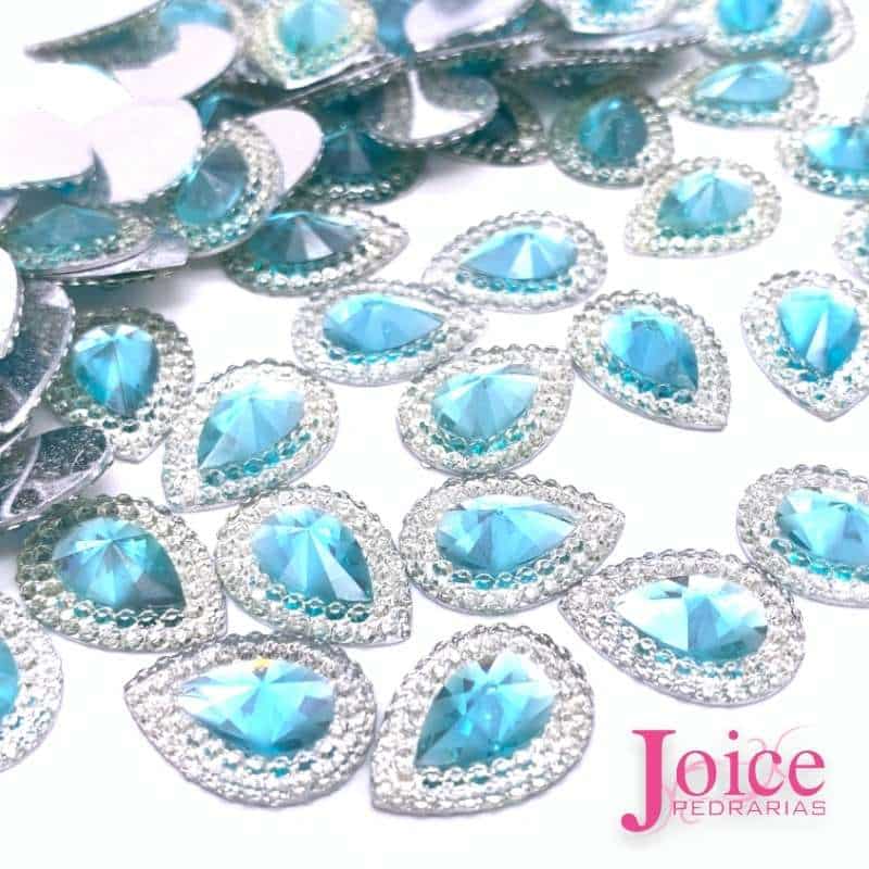 Acucarado-Gota-Resina-13x18-azul Açucarado Gota Resina 13mmX18mm Em Volta Com Cristal C/270un - Imagem 6
