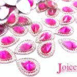 Açucarado Gota Resina 13mmX18mm Em Volta Com Cristal C/270un - Imagem 2