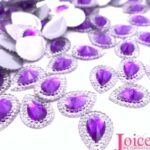 Açucarado Gota Resina 13mmX18mm Em Volta Com Cristal C/270un