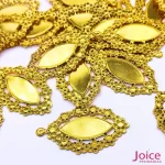 Tag Navete De Metal Dourado Para Chaton  C/100-Unidades - Imagem 2