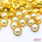 Botões Borda Dourada com Pérola Creme 13mm C/1000-Unidades Ref:617-9 - Imagem 3