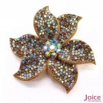 Aplique Flor Com Strass De Cristal 65mm C/30-Unidades Ref:11-663 - Imagem 6