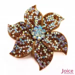 Aplique Flor Com Strass De Cristal 65mm C/30-Unidades Ref:11-663 - Imagem 5