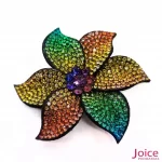 Aplique Flor Com Strass De Cristal 65mm C/30-Unidades Ref:11-663 - Imagem 7