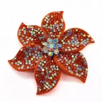 Aplique Flor Com Strass De Cristal 65mm C/30-Unidades Ref:11-663 - Imagem 4