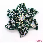Aplique Flor Com Strass De Cristal 65mm C/30-Unidades Ref:11-663 - Imagem 9