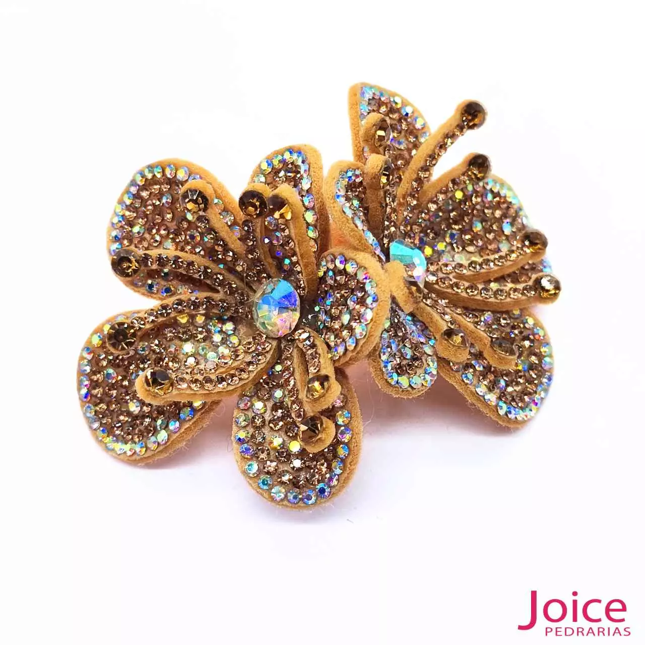 CAQUE-1 Aplique Flor Com Strass De Cristal 55mm C/10-Unidades Ref:20-315 - Imagem 4