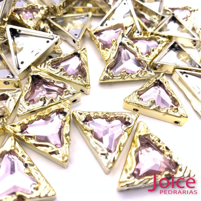 xr:d:DAFLF1Gf8r8:116,j:34636103793,t:22090615 Chaton Triangulo 22mm x 22mm Dourado Em Volta  C/100Un - Imagem 5