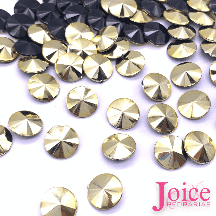 Chaton-base-irregular-10mm-dourado-metalico- Chaton Base Irregular Acrilico 6mm C/5000Unidades - Imagem 27