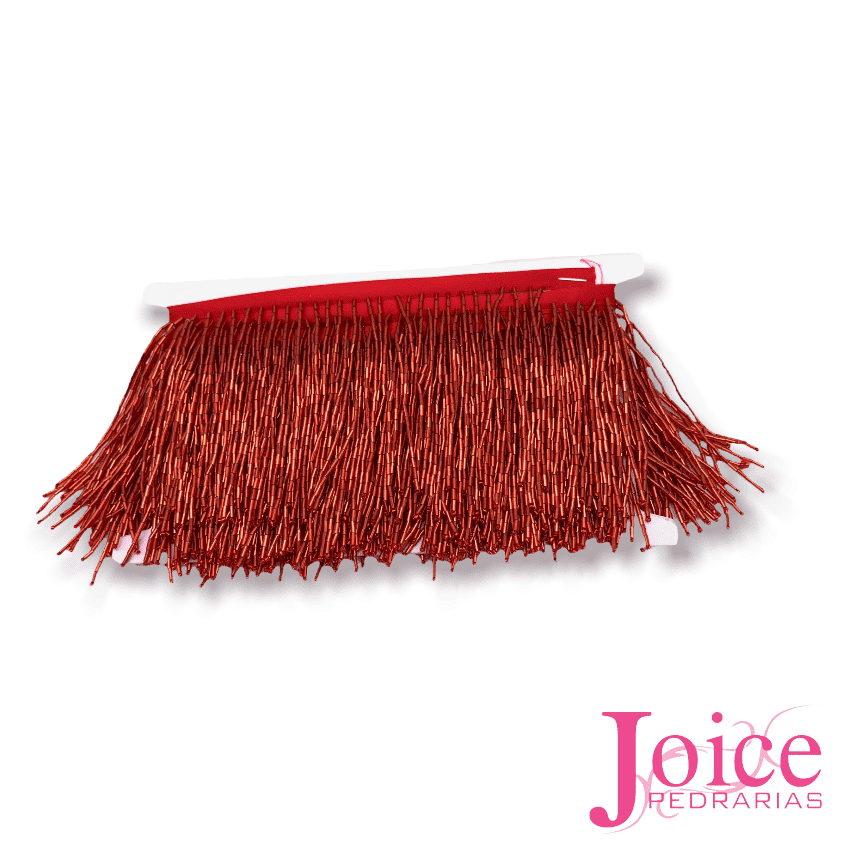 Franja-de-canutilho-10cm-vermelho- Franja de Canutilho 10Cm C/5Metros - Imagem 18