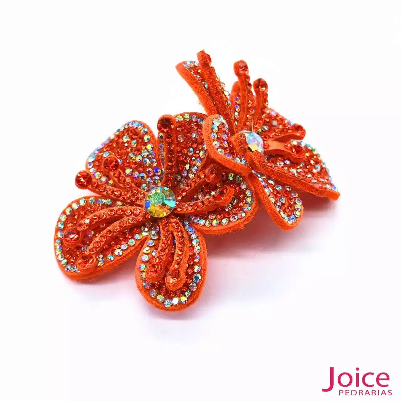 LARANJA-1 Aplique Flor Com Strass De Cristal 55mm C/10-Unidades Ref:20-315 - Imagem 11