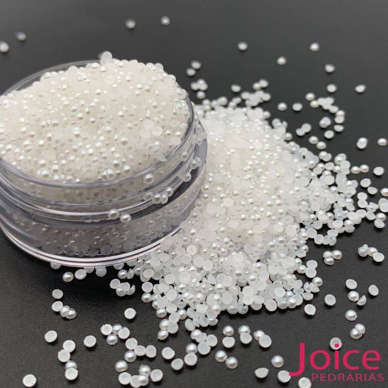 xr:d:DAFLAofDNuE:757,j:39128911697,t:22102613 Micro Meia Perola 1.5mm Para Joias De Unhas C/30000Unidades - Imagem 1