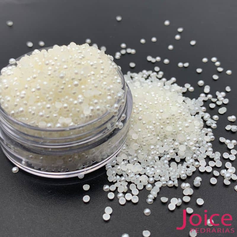 xr:d:DAFLAofDNuE:756,j:39128895433,t:22102613 Micro Meia Perola 1.5mm Para Joias De Unhas C/30000Unidades - Imagem 2