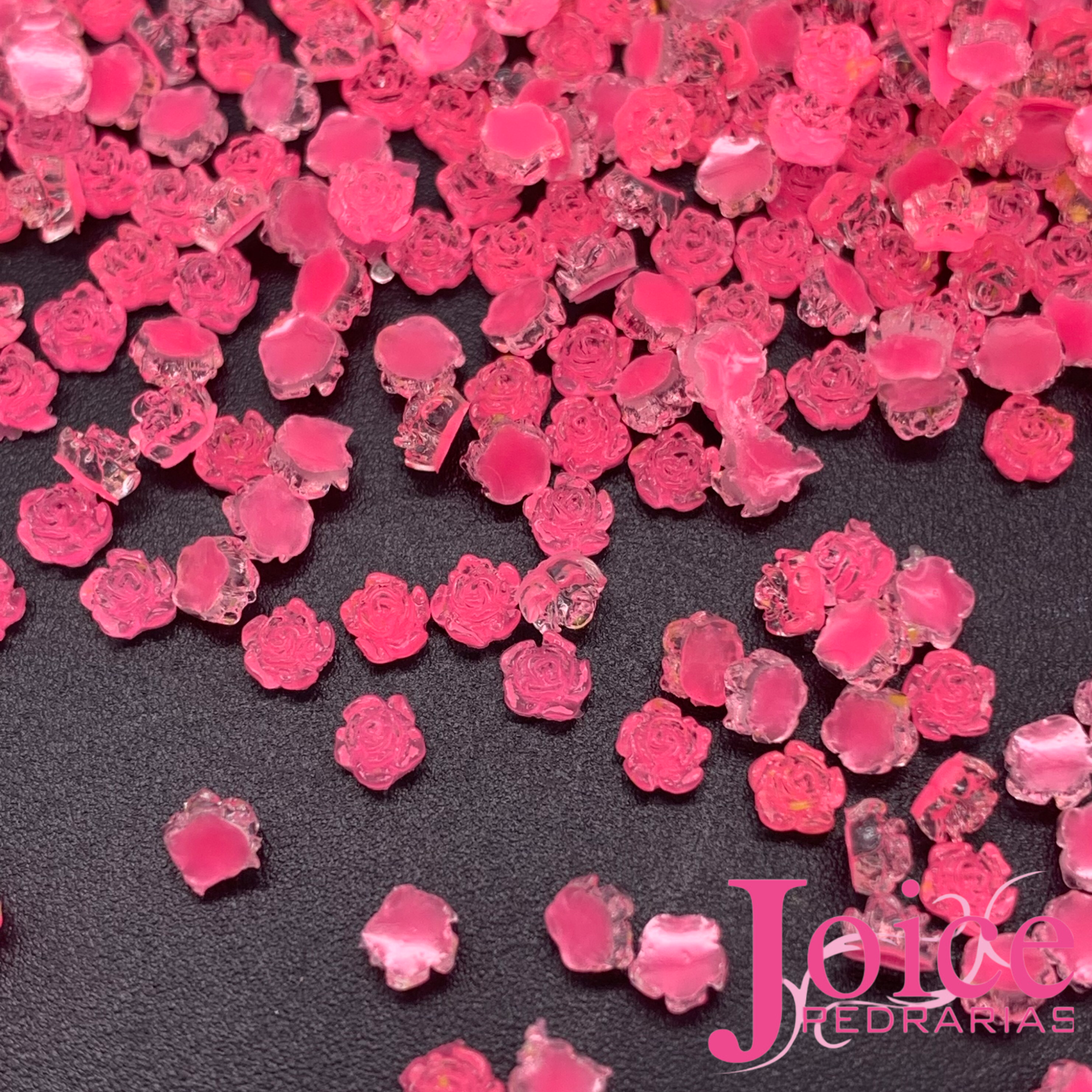 Mini-Rosa-3D-Neon-Resina-C5000-Unidades-Brilho-No-Escuro- Mini Rosa 3D Neon Resina 3mm C/5000 Unidades Brilho No Escuro - Imagem 9